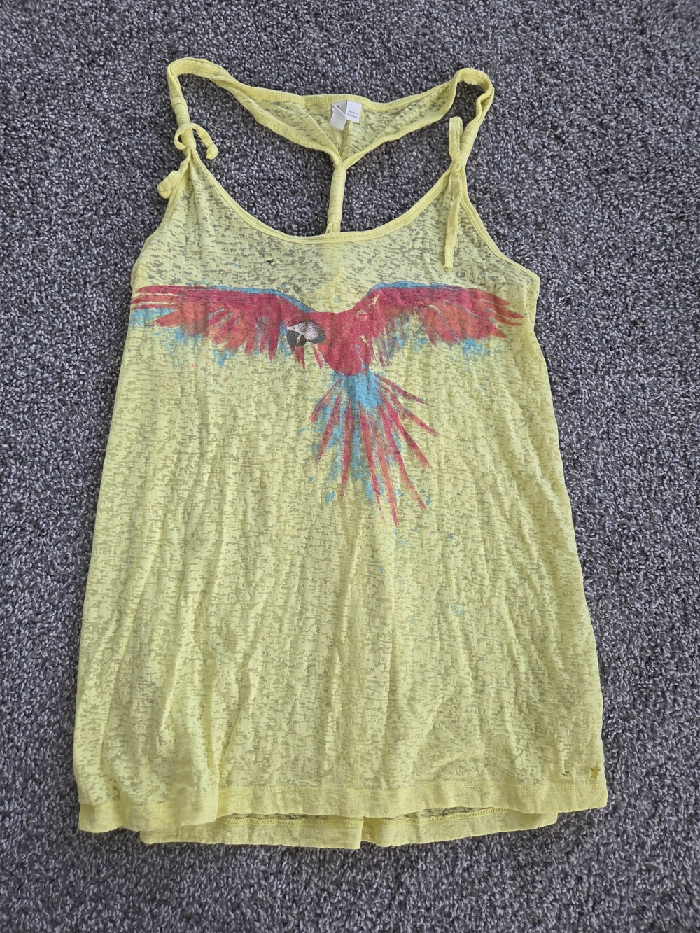 Hang Ten Women's Yellow Racerback Tie-Back Camisole